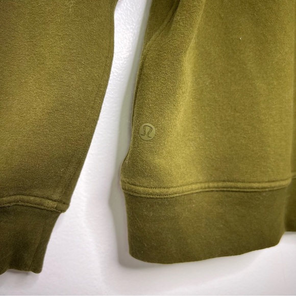 LULULEMON Moss Green Fleece All Yours Crew Sweatshirt - Picture 4 of 5